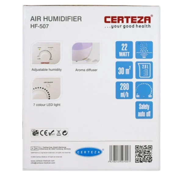 Certeza Air Humidifier Price in Pakistan HF 507 3 580x580