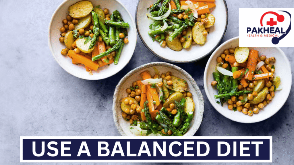 An image of using a balanced diet