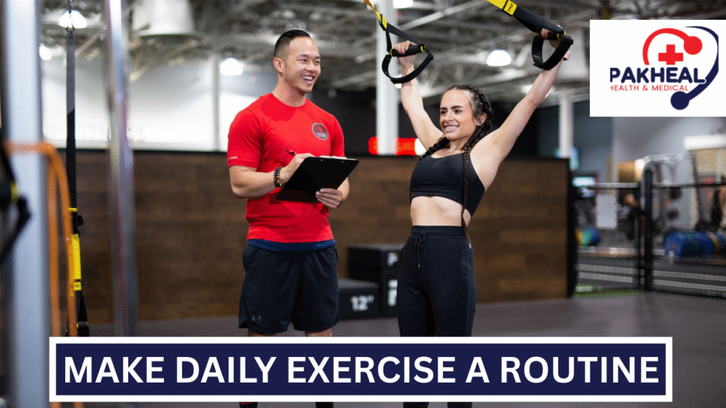 An image of making daily exercise a routine.