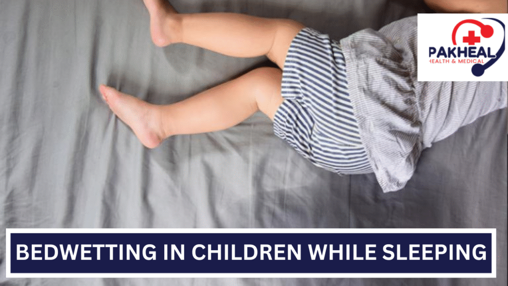 An image of Bedwetting in children while sleeping