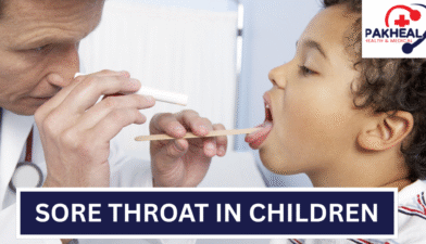 An image of a sore throat in children
