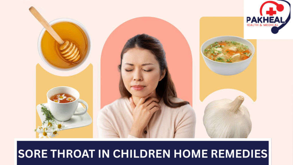 An Image of sore throat in children home remedies