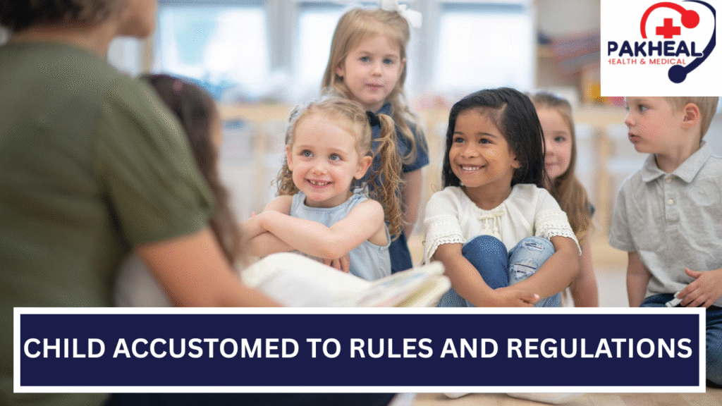 An image of child accustomed to rules and regulations