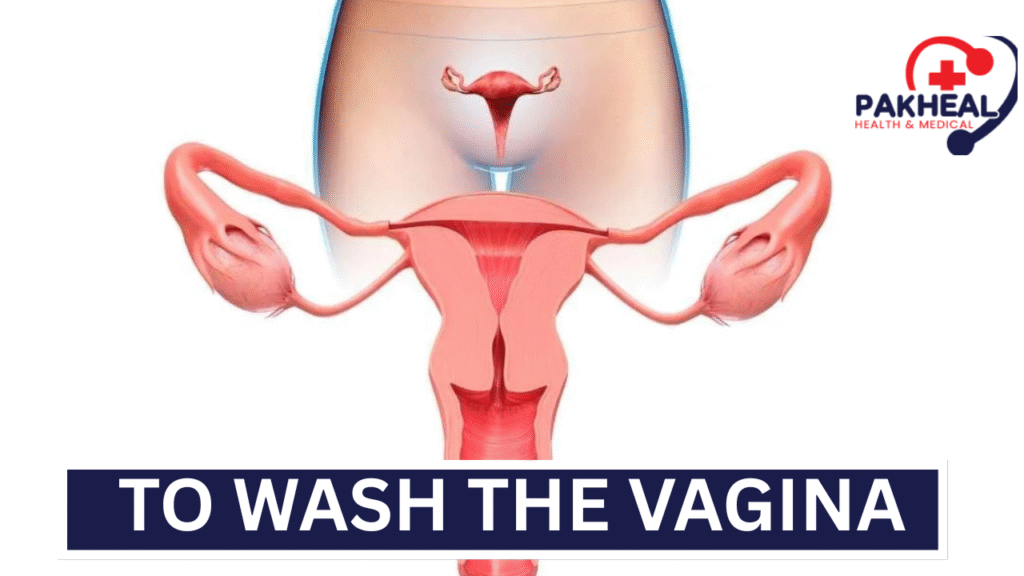 An image of washing the vagina